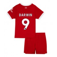 Echipament fotbal Liverpool Darwin Nunez #9 Tricou Acasa 2023-24 pentru copii maneca scurta (+ Pantaloni scurti)